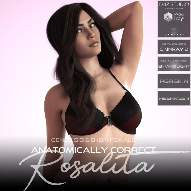 Anatomically Correct: Rosalita for Genesis 3 and Genesis 8 Female (8.1) - Digital Download