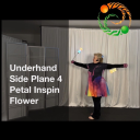 underhand 4 petal side plane inspin poi flower lesson