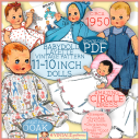 8800 - Baby Doll Layette -  Circle Dress - 10-11" - Digital Download