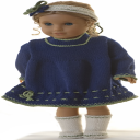 DollKnittingPattern - 0250D Joanna Dress, pants, hairband, and socks-(English) - Digital Download