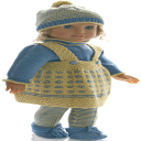 Les Meilleurs Modeles de Tricot-2020-2024-0219D ELIANA-Jupe, pull, collants, bonnet et chaussures-(Francais) - Digital Download