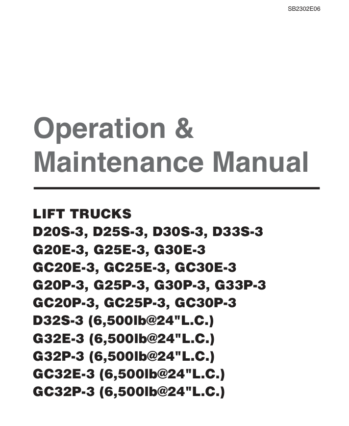 Operator Machine Guide Document Box Daewoo Doosan G25e-3 Forklift Operator Manual | Documents and Forms