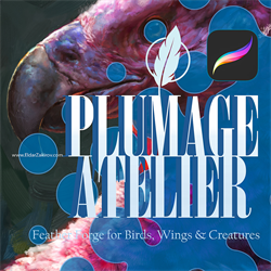 Plumage Atelier for Procreate: Brushes for creating Feathers & Plumage - Digital Download