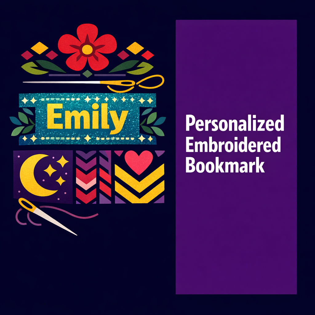Personalized Embroidered Bookmark - Additional View 1