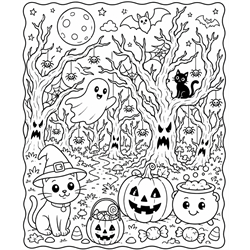 kids halloween coloring pages - Digital Download
