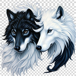 Yin-Yan wolves - Digital Download