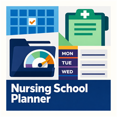 The Only Nursing School Planner You Need - Full Semester Edition - Digital Download