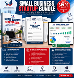 Small Business Startup Bundle | Business Plan Template, Startup Budget, Pricing Calculator, Financial Tracker & 30-Day Launch - Digital Download