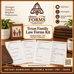 Family Law Forms Kit, Texas - Digital Download