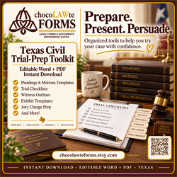 Civil Litigation Kit, Texas - Digital Download