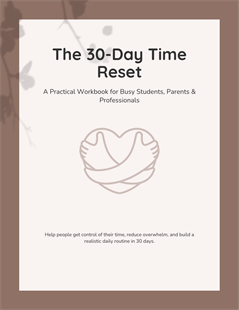 The 30-Day Time Rest Workbook PDF - Digital Download