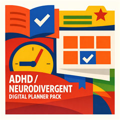 adhd/neurodivergent digital planner pack