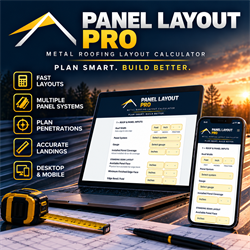 Panel Layout Pro - Metal Roofing Layout Calculator - Digital Download