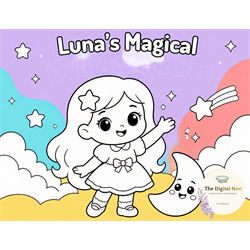 Luna's Magical World: A Magical Coloring Adventure for Kids - Digital Download