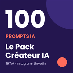 Le Pack Créateur IA – 100 Prompts pour Créer Ton Contenu Réseaux Sociaux - Digital Download
