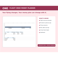 ONE Flight Crew Money Planner - Digital Download