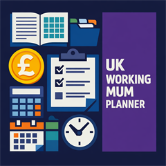 UK Working Mum Budget & Life Planner - 24 Printable Pages - Digital Download