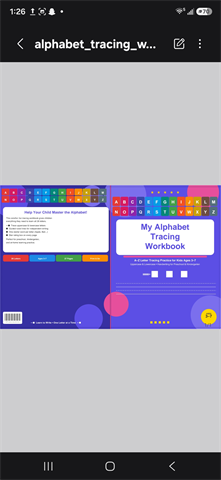 My Alphabet Tracing Workbook | A–Z Letter Practice for Kids Ages 3–7 | Printable PDF - Digital Download