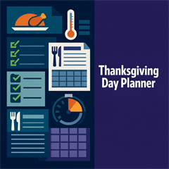 Thanksgiving Day Planner Printout - Digital Download