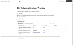 UK Job Application Tracker | Notion Template - Digital Download
