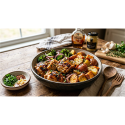 Garlic Maple Dijon Chicken & Potato Bowls - Digital Download