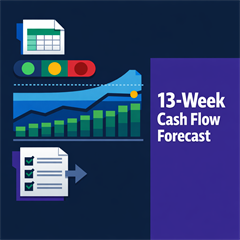 13-Week Cash Flow Forecast Spreadsheet | Excel & Google Sheets Template for Small Business, Freelancers & Consultants - Digital Download