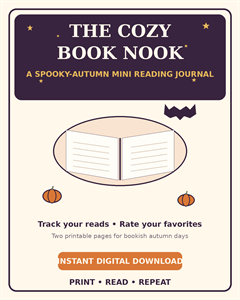 The Cozy Book Nook — Spooky-Autumn Mini Reading Journal - Digital Download