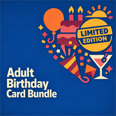 Adult Birthday Card Bundle - Digital Download
