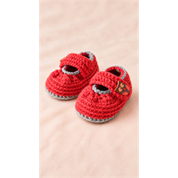 Coral Button-Strap Baby Shoes Crochet Pattern – PDF - Digital Download
