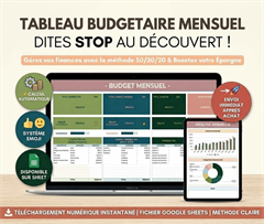 Tableau Budgétaire Mensuel - Digital Download