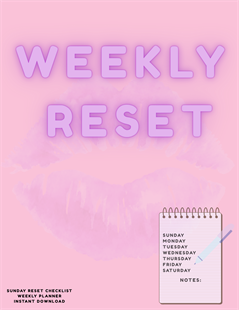 Sunday Reset Planner - Digital Download