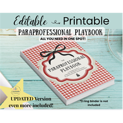 The Paraprofessional Binder I Editable Training and Communication Binder - Digital Download