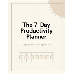 The 7-Day Productivity Planner | Printable PDF | Daily Planner & Habit Tracker - Digital Download