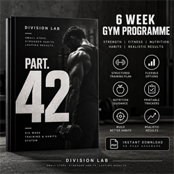 6 Week Gym Workout Plan PDF | Strength Training & Fitness Programme | Printable Workout Tracker | PART.42 - Digital Download