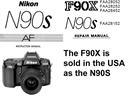 nikon n90s f90 x  repair manual - instruction manual & more