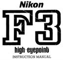 nikon f3 hp (high eyepoint) instruction manual