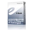 spell to return an estranged lover