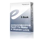 spell to make a woman love you using a poppet