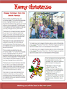 christmas newsletter template - candy cane