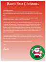babys first christmas letter from santa