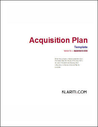 acquisition plan excel template