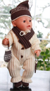 DollKnittingPattern 0038D ANNA SOFIE - Outdoor suit - Cap - Gloves - Scarf - Digital Download
