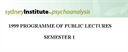 Sydney Institute For Psychoanalysis 1999 Public Lecture Series Term 1 - Digital Download