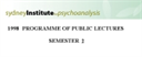 Sydney Institute For Psychoanalysis 1998 Public Lecture Series Term 2 - Digital Download
