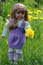 DollKnittingPattern 0044D MALINE - Tunic, Sweater, Tights, Hat, Scarf and Leg warmers - Digital Download