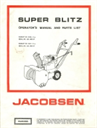 jacobsen super blitz snow blower operator's manual