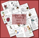 17 Trimmings for Hat & Lapel circa 1920s - Digital Download