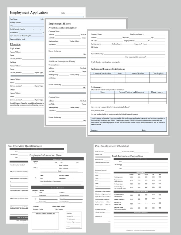 premium job application and hiring pack