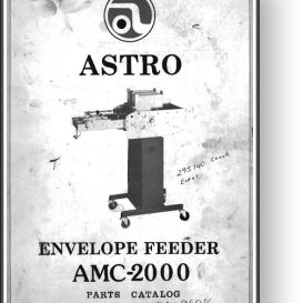 Astro Amc 2000 Envelope Feeder Parts Manual Other Files