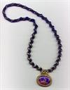bead crochet necklace with focal bead